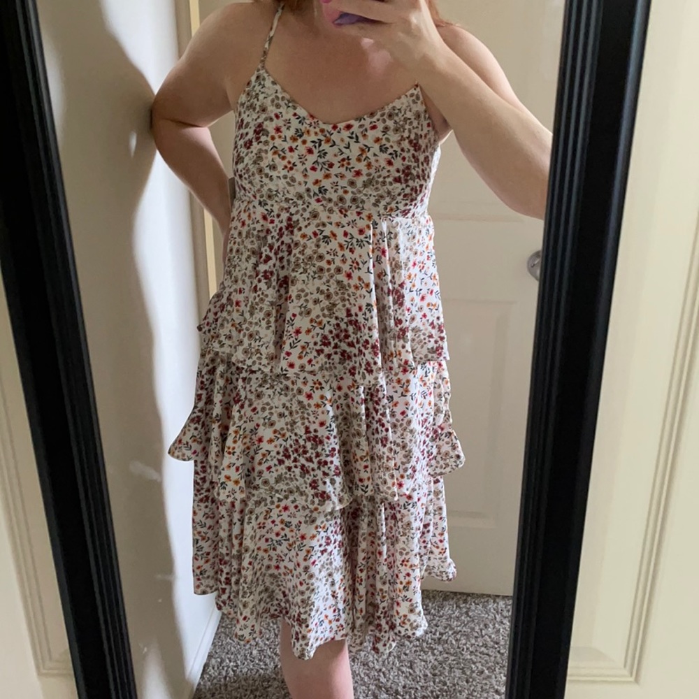 NWT Passport Ruffle Floral Flowy Dress
